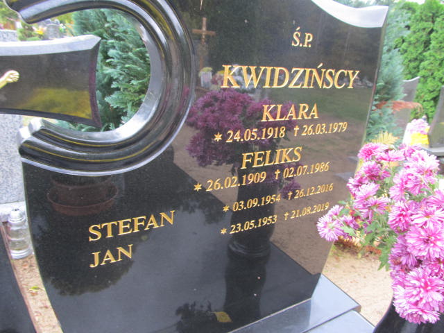 Stefan Kwidziński 1954 Linia Gmina - Grobonet - Wyszukiwarka osób pochowanych