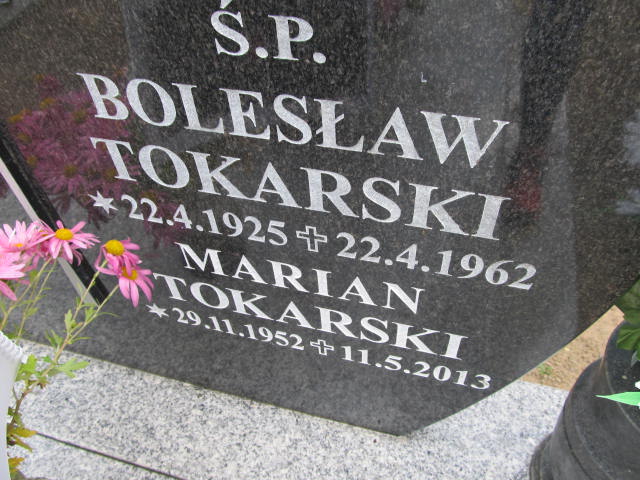 Marian Tokarski 1952 Linia Gmina - Grobonet - Wyszukiwarka osób pochowanych